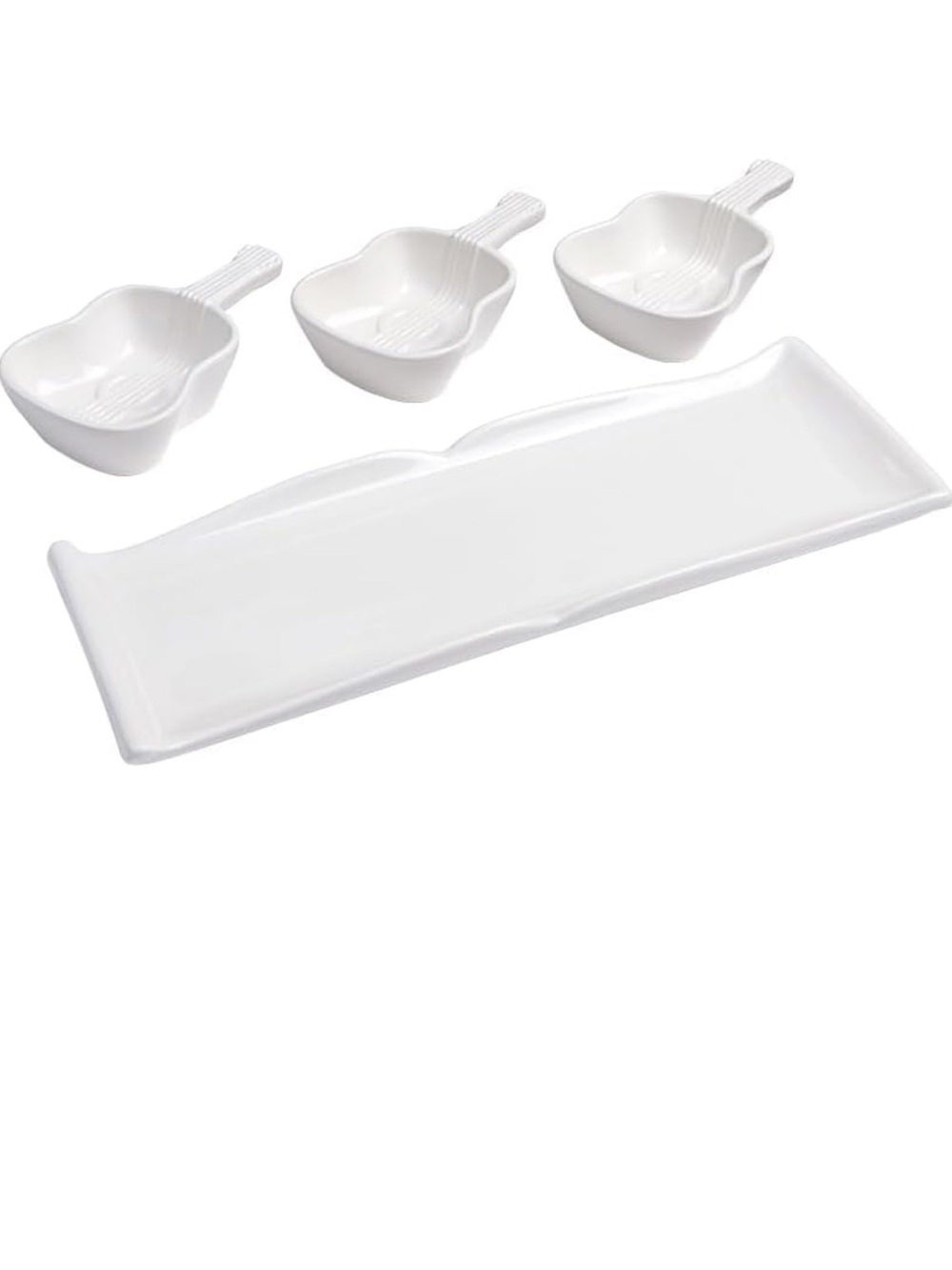 Ceramic Guitar-Shaped Condiment Dish Set-Dolly Parton New in Box
